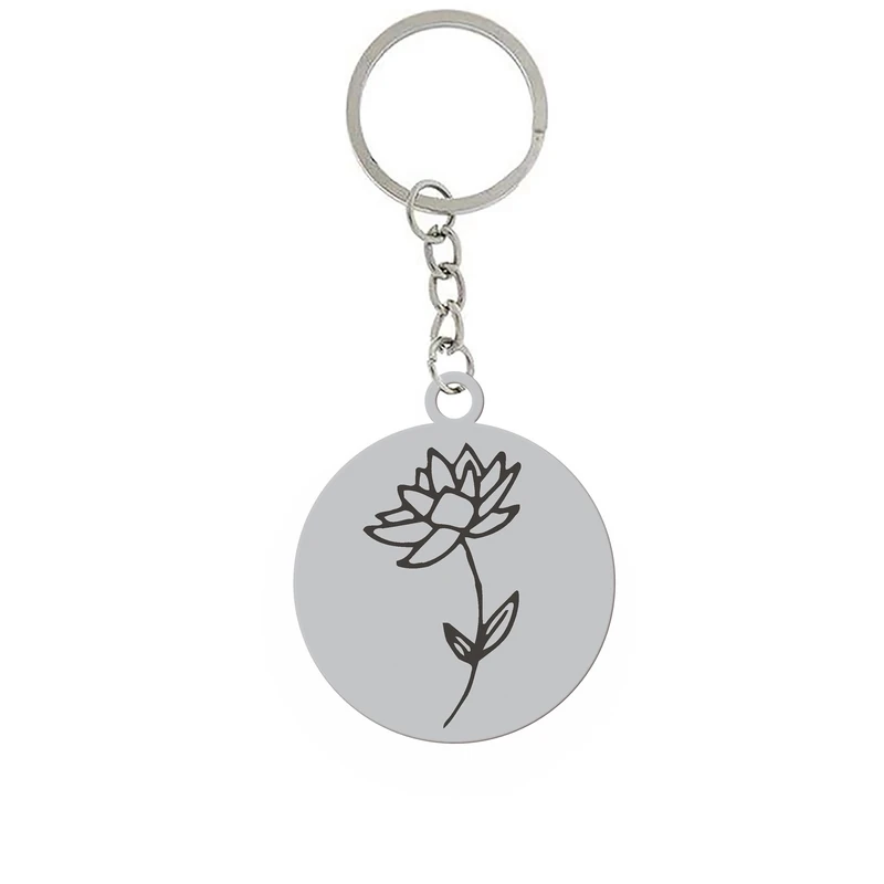 جاکلیدی هایکا مدل گل ماه تولد کد am.jh 323