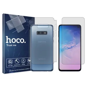 Hoco screen protector HyGEL model suitable for Samsung Galaxy S10 E mobile phone along with back protector