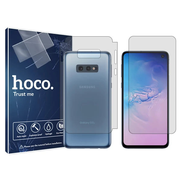 محافظ صفحه نمایش شفاف هوکو مدل HyGEL مناسب برای گوشی موبایل سامسونگ Galaxy S10 E به همراه محافظ پشت گوشی