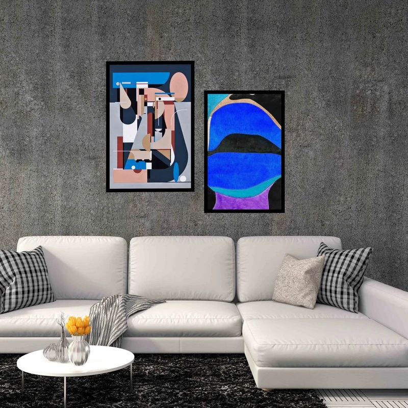 تابلو بکلیت طرح نقاشی مدرن مدل B-442 مجموعه 2 عددی