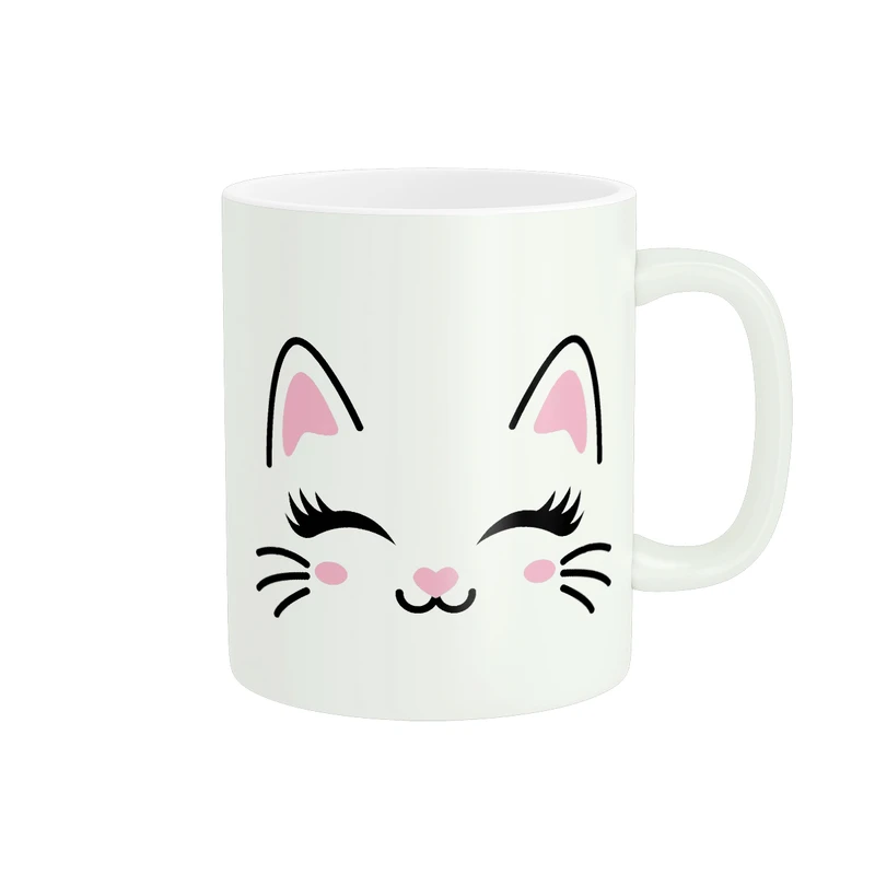  ماگ پاد آفرین طرح شکلک گربه کد 990