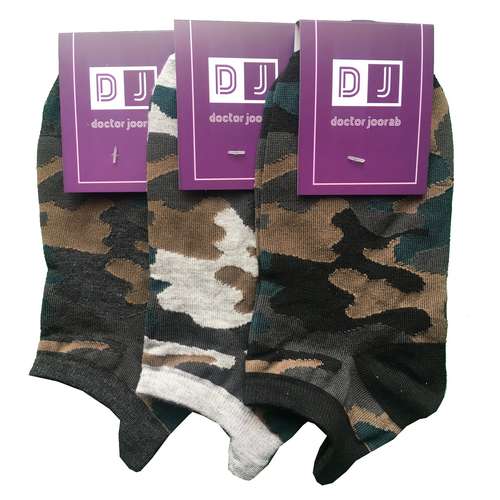 جوراب زنانه دکتر جوراب مدل مچی چریکی کد 01 بسته 3 عددی