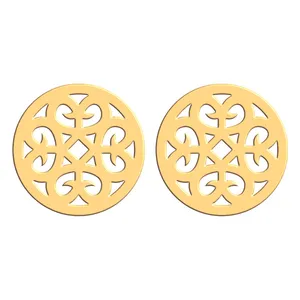 گوشواره طلا 18 عیار زنانه فرشته مدل اسلیمی WEL-000060