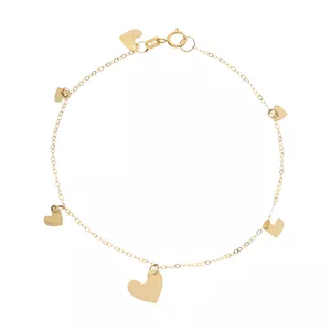 دستبند طلا 18 عیار زنانه زرمان مدل ZMB1439 طرح قلب