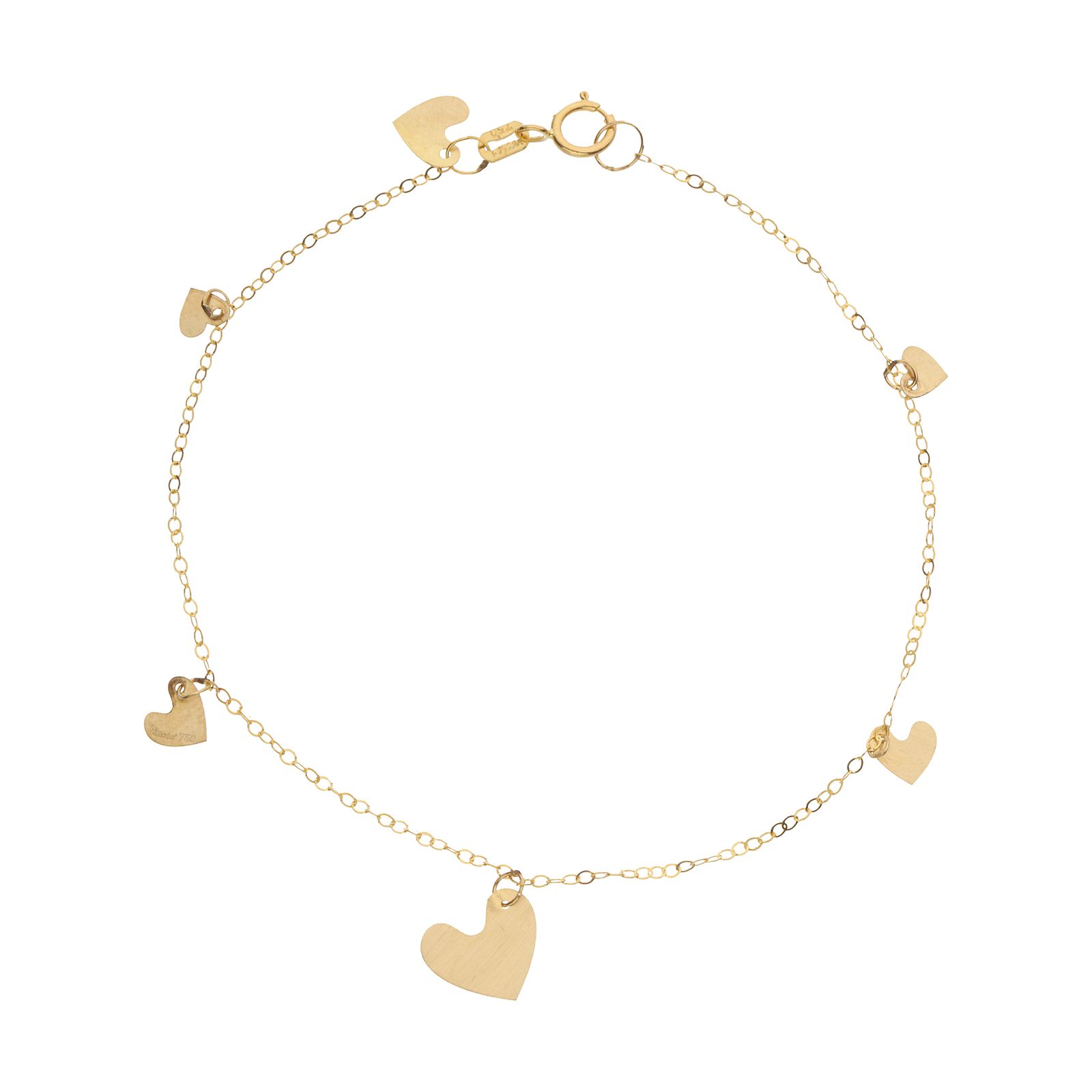 دستبند طلا 18 عیار زنانه زرمان مدل ZMB1439 طرح قلب -  - 1