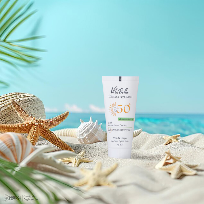 کرم ضد آفتاب بدون رنگ ویتابلا مدل SPF50 محافظ UVA ،UVB، مناسب انواع پوست حجم 40 میلیلیتر کرم ضد آفتاب بدون رنگ ویتابلا مدل SPF50 محافظ UVA ،UVB، مناسب انواع پوست حجم 40 میلیلیتر