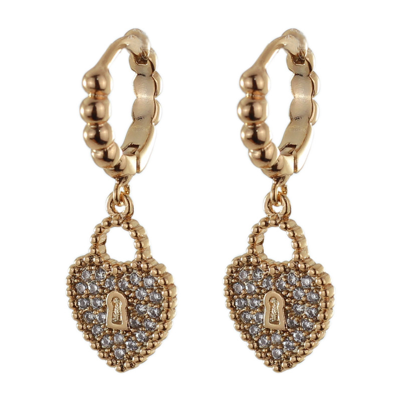 گوشواره زنانه ژوپینگ مدل قلب کد AAC-112