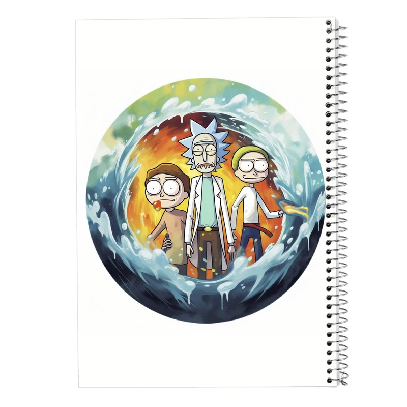 دفتر مشق 50 برگ مدوپد مدل ریک اند مورتی rick&morty کد DF10838