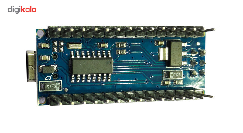 برد آردوینو نانو با پردازنده مرکزی ATmega328 و تراشه CH340 مدل مهندسیکا AD003-0