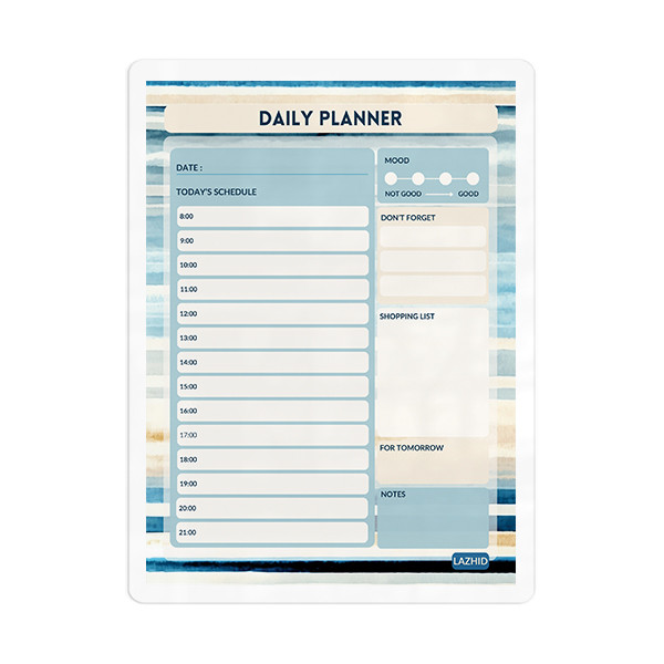 تخته وایت برد لاژید مدل پلنر برنامه ریزی کد PL059 سایز 20*30 سانتی متر