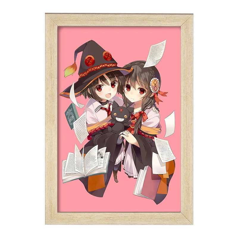 تابلو خندالو مدل یون یون و مگومین انیمه کونوسوبا Konosuba کد 27330