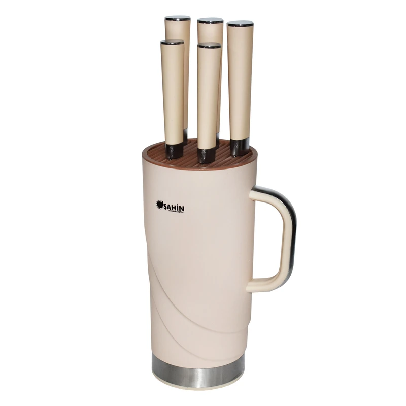 سرویس چاقو آشپزخانه  6 پارچه شاهین مدل SHN 1036