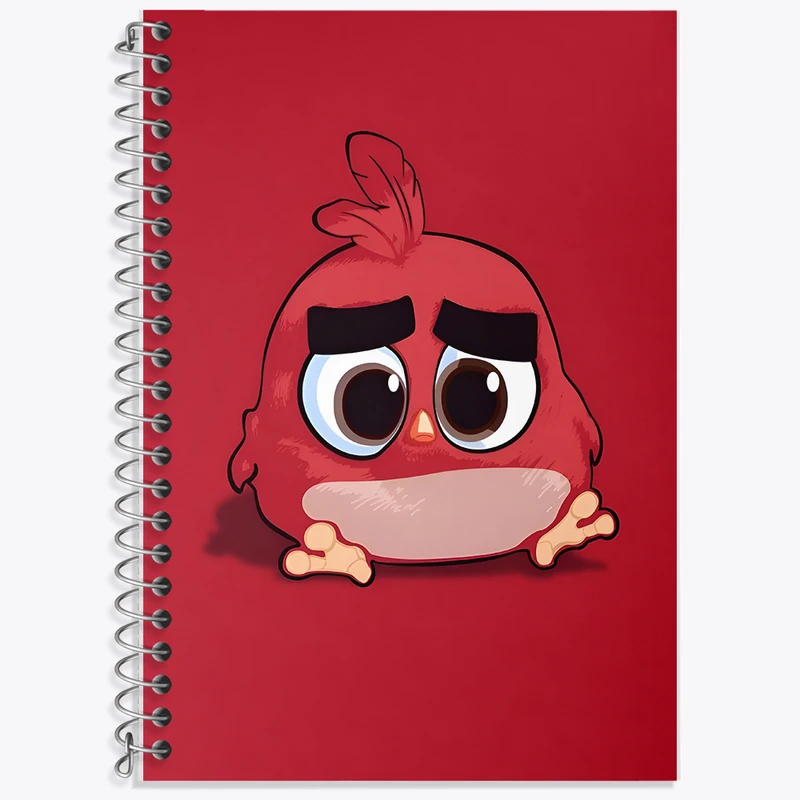 دفتر زبان 50 برگ خندالو مدل سه خط طرح پرندگان خشمگین کد N3774