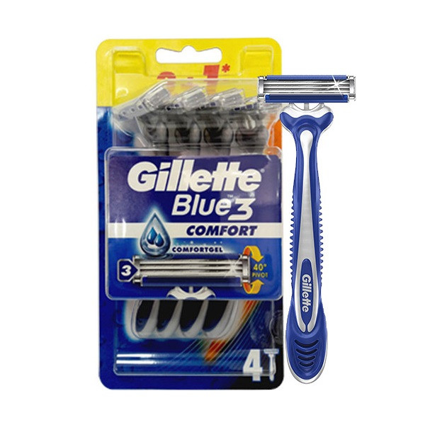 خودتراش ژیلت مدل Blue 3 Comfort بسته 4 عددی