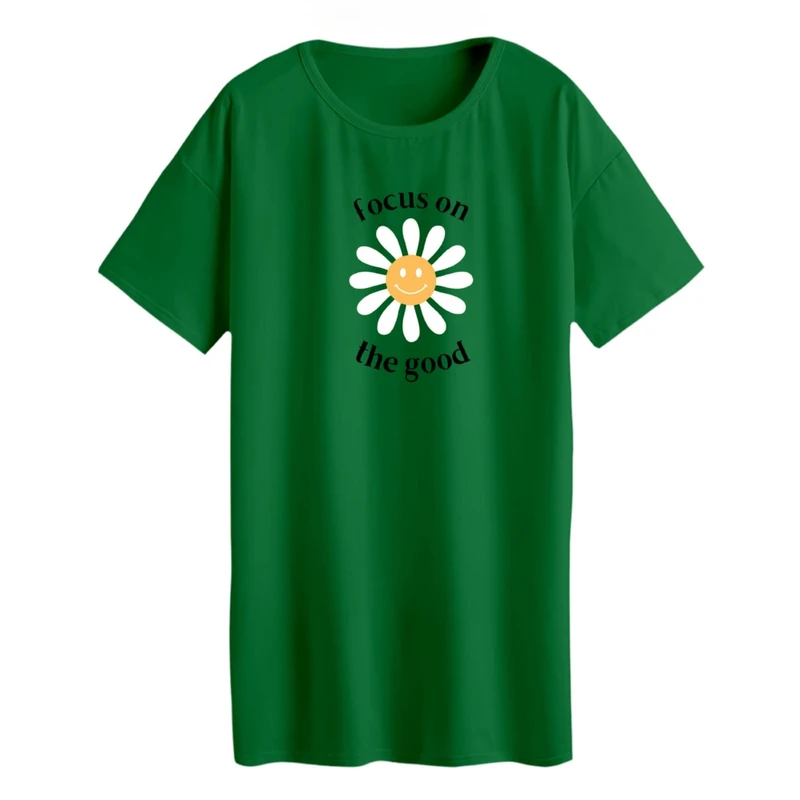 تی شرت لانگ آستین کوتاه زنانه مدل تکست مینیمال کد 05