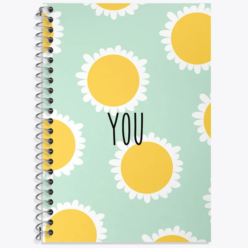 دفتر لغت 50 برگ خندالو طرح مینیمال گل کد N156