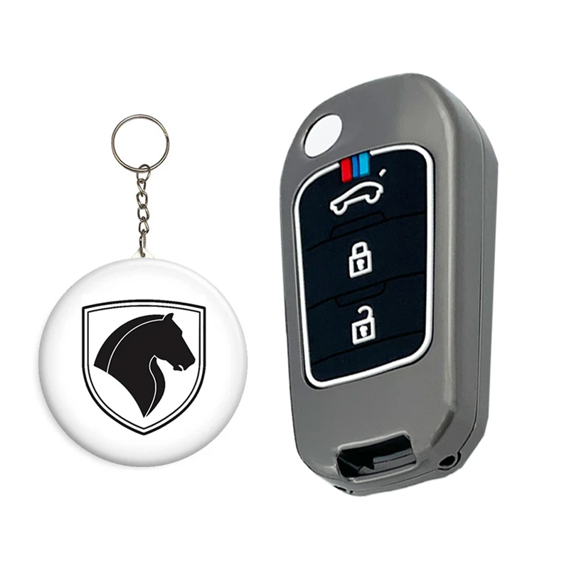 کاور ریموت و سوئیچ خودرو کالانیکس مدل COV-TARADAS-10388 طرح فلزی مناسب برای تارا دستی  به همراه جاسوئیچی