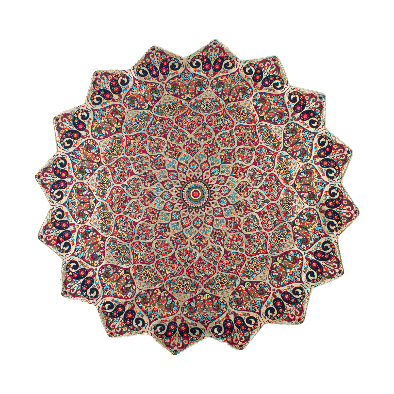 رومیزی ترمه ابریشم مدل روناک کد rnk-1007