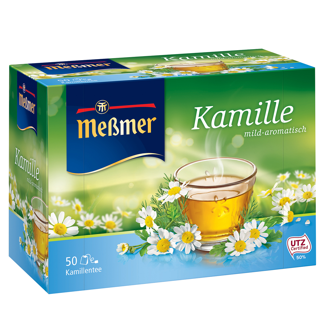 دمنوش آلمانی بابونه مسمر مدل Kamille بسته 50 عددی