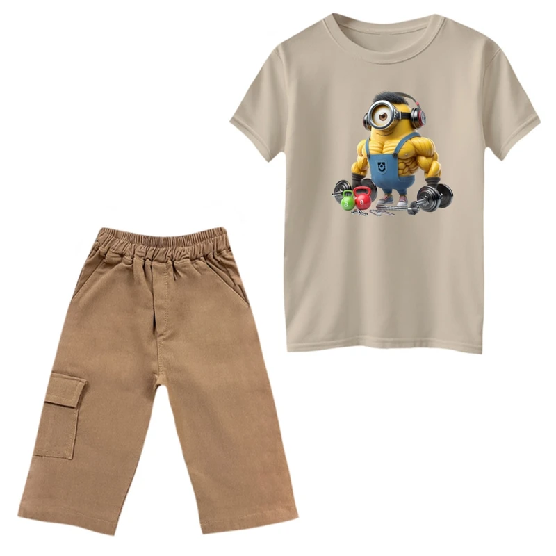 ست تی‌شرت و شلوارک پسرانه مدل مینیون کد 11