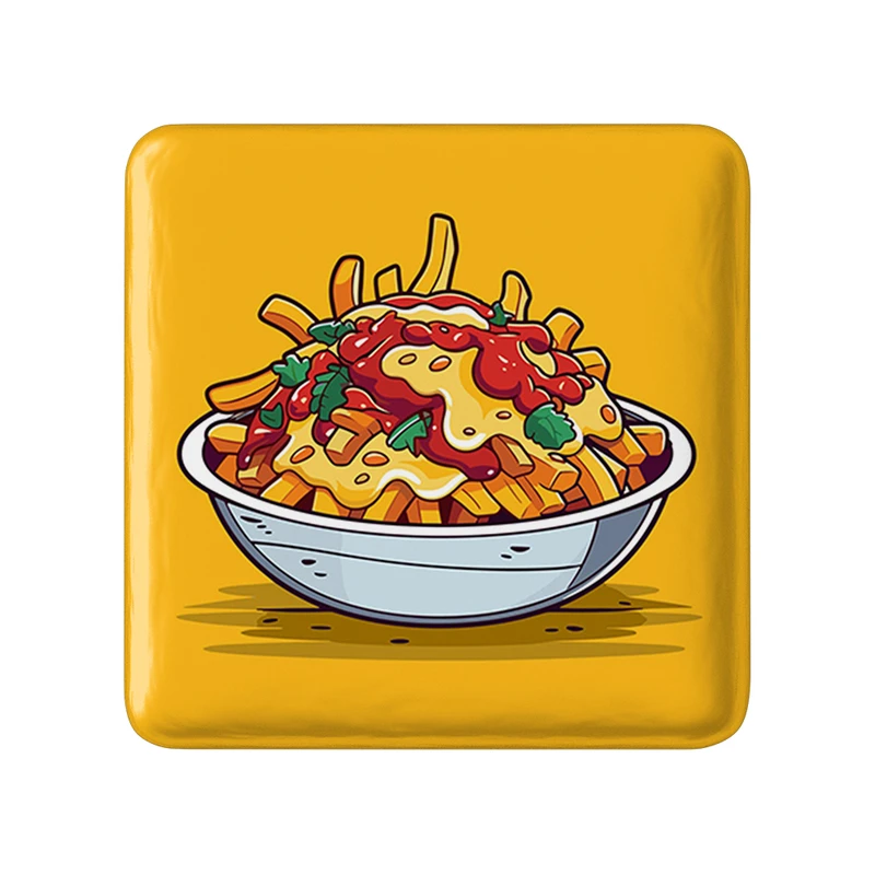 مگنت خندالو طرح فست فود (Fast Food) مدل مربعی کد 36555