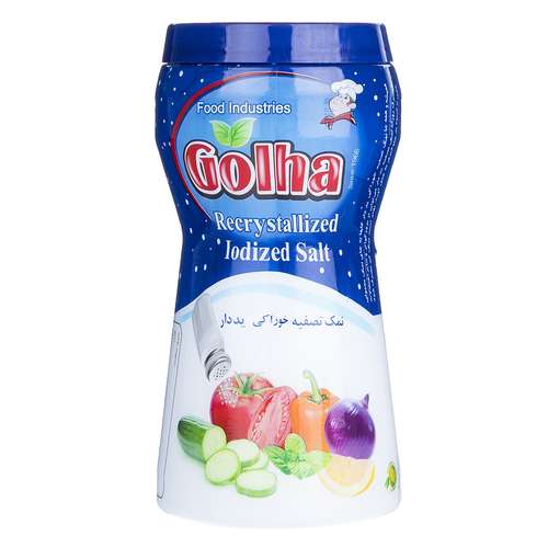 نمک تصفیه خوراکی یددار گلها مقدار 500 گرم