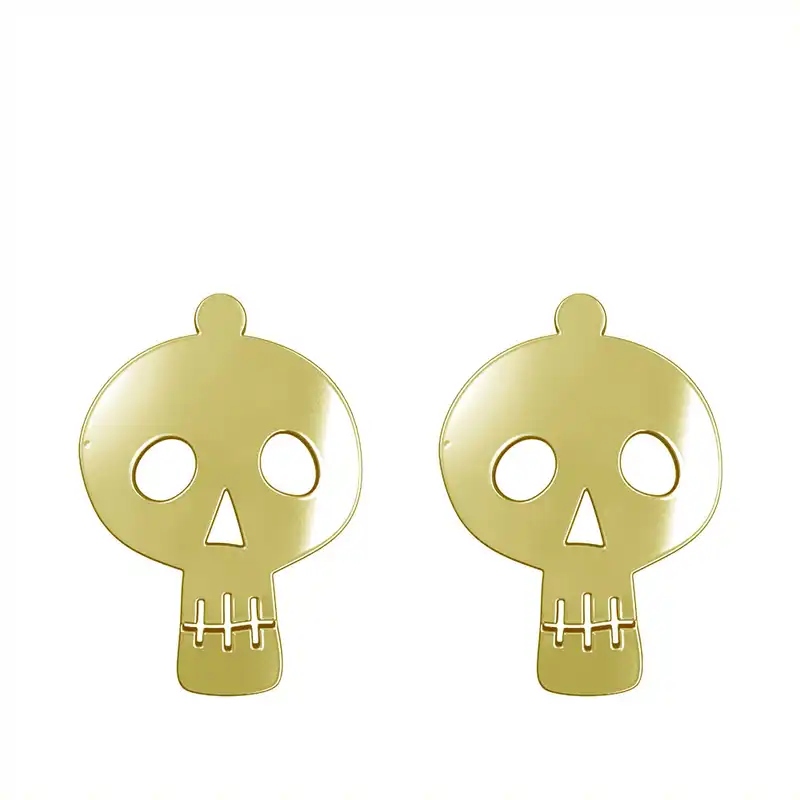 گوشواره طلا 18 عیار زنانه مدوپد مدل جمجمه کد GA1-15723