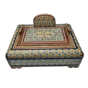 قلمدان خاتم کاری مدل رومیزی جعبه دار کد 67
