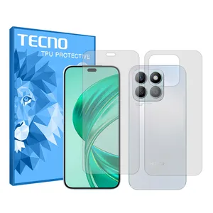Tecno HyGEL model transparent screen protector suitable for Honor X8b mobile phone along with the phone back protector