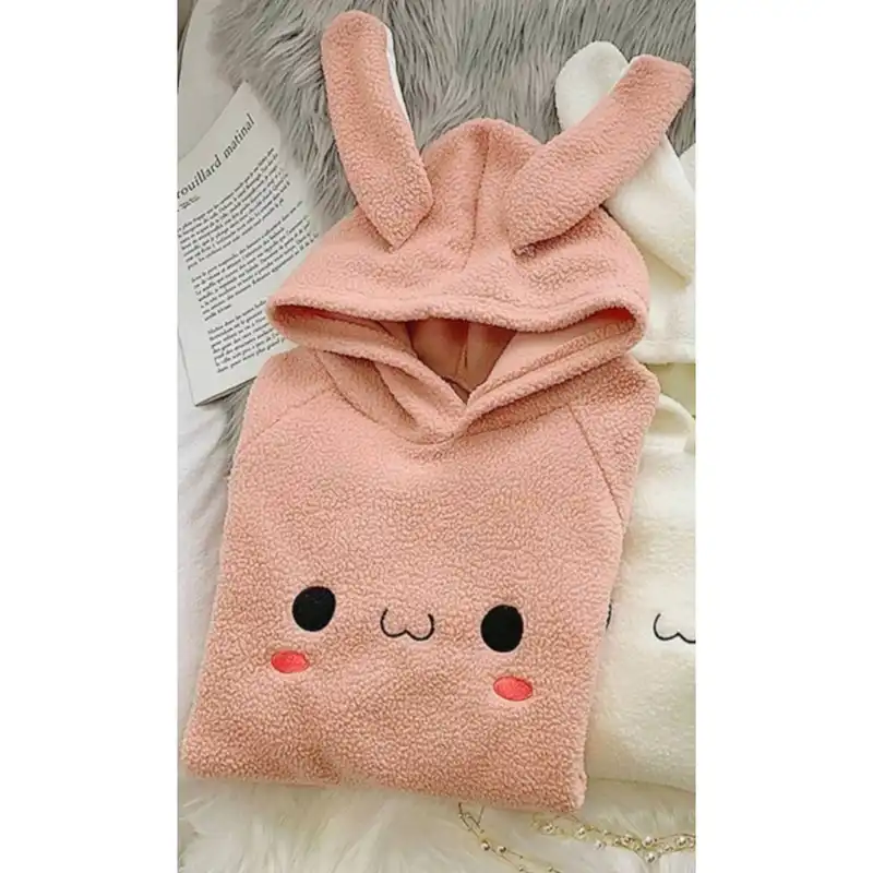هودی زنانه مدل خرگوشی به همراه کیف