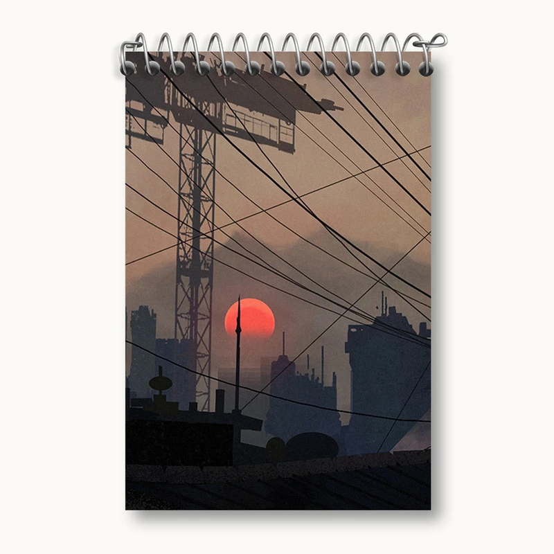 دفتر یادداشت 50 برگ خندالو مدل غروب در شهر کد F534