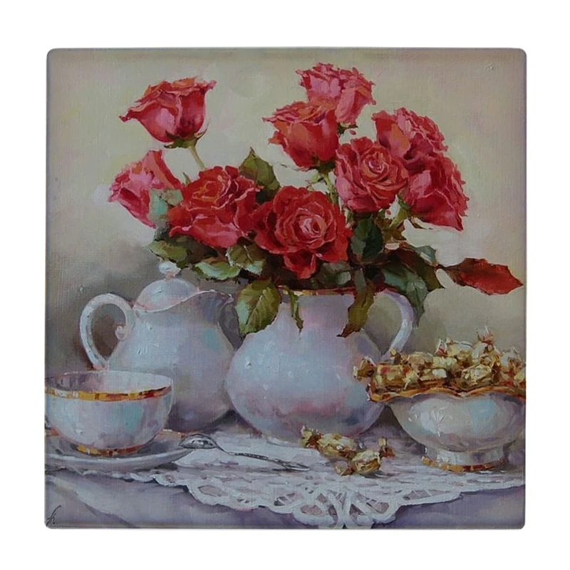 زیر لیوانی طرح گلدان و گل کد    3113103_262