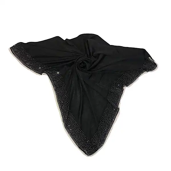 روسری زنانه مدل کوپرا نگین مرواریدی