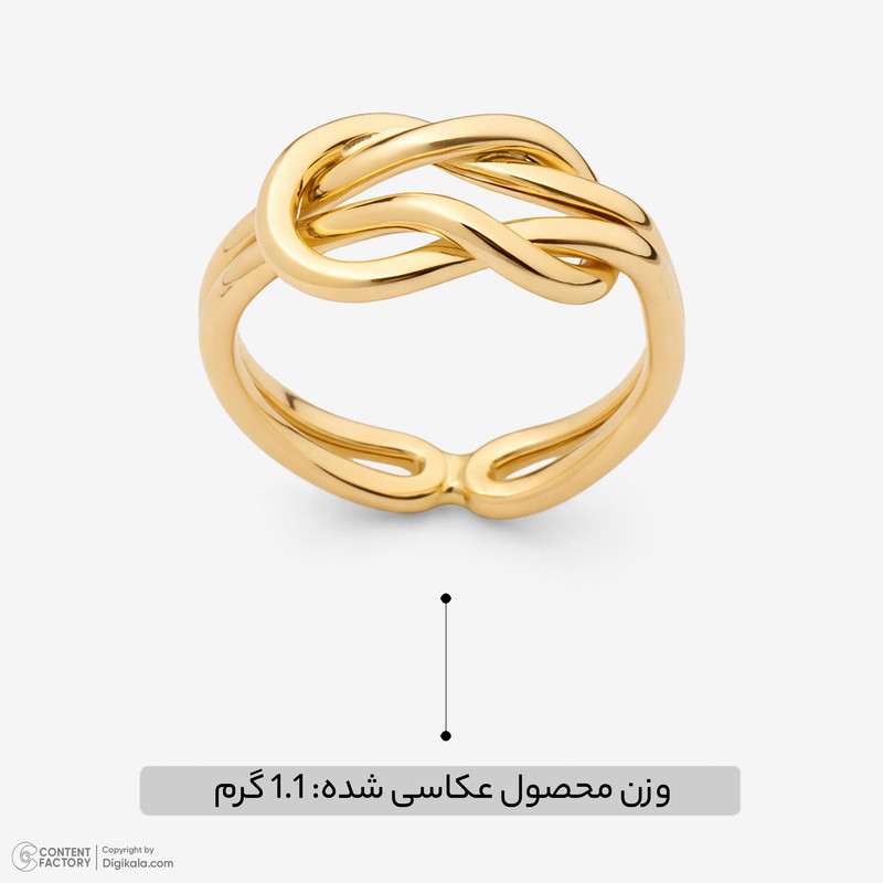 انگشتر طلا 18 عیار زنانه مدوپد مدل بینهایت   - 10
