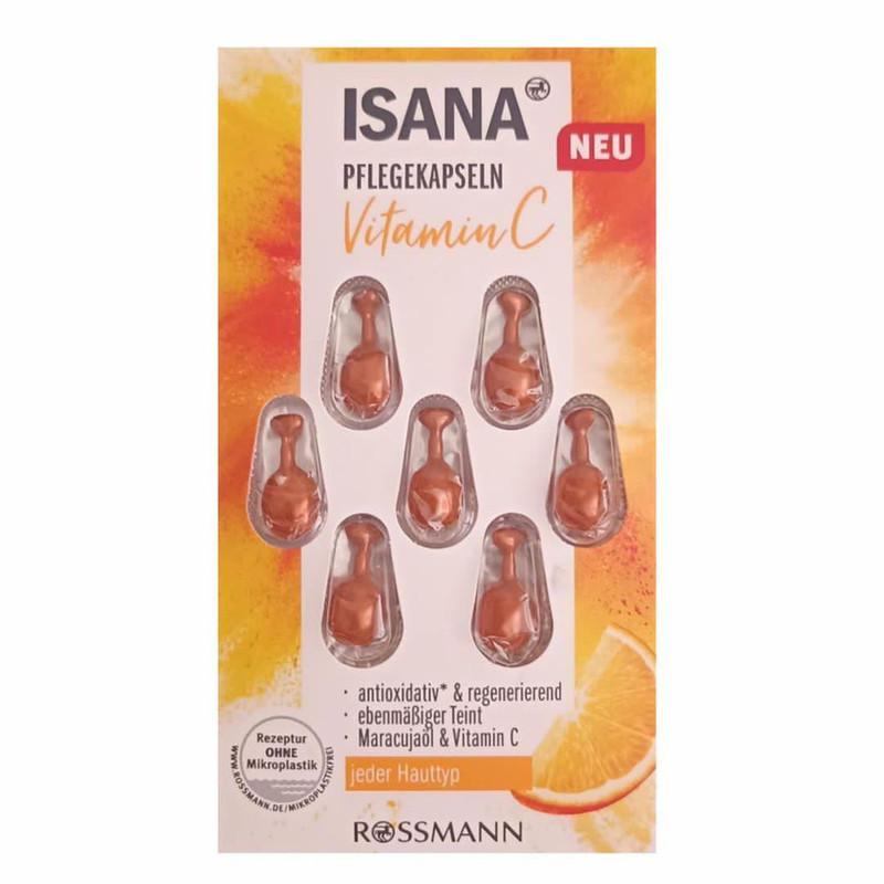 روغن صورت ایسانا مدل ویتامین سی حجم 2 میلی لیتر بسته 7 عددی