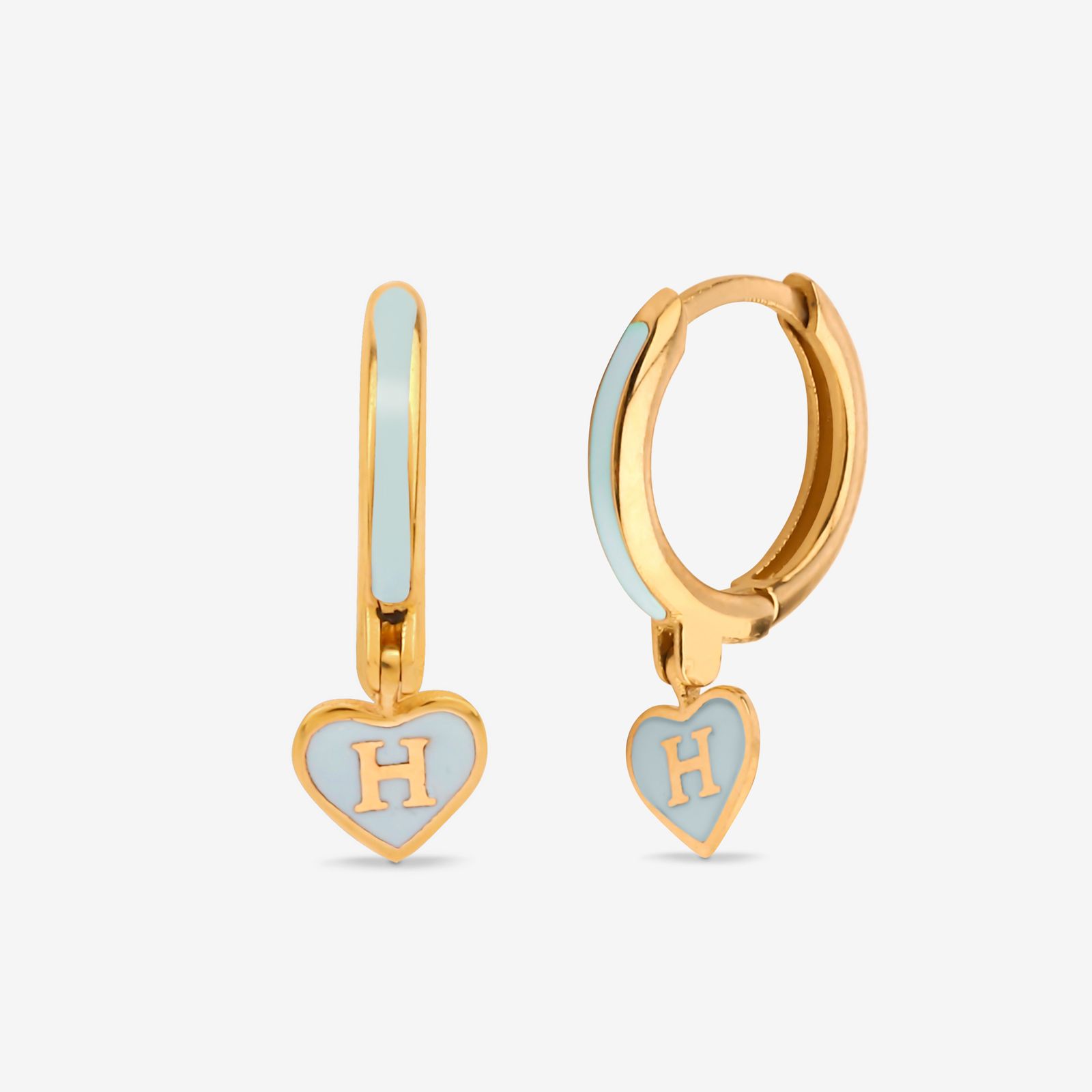 گوشواره حلقه‌ای طلا کم اجرت  18 عیار زنانه گلدم مدل E244016 -  - 1