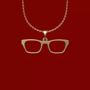 گردنبند طلا 18 عیار زنانه مدوپد مدل عینک کد Q2-1-1190
