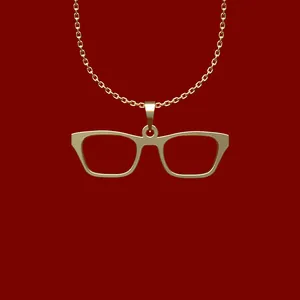 گردنبند طلا 18 عیار زنانه مدوپد مدل عینک کد Q2-1-1190