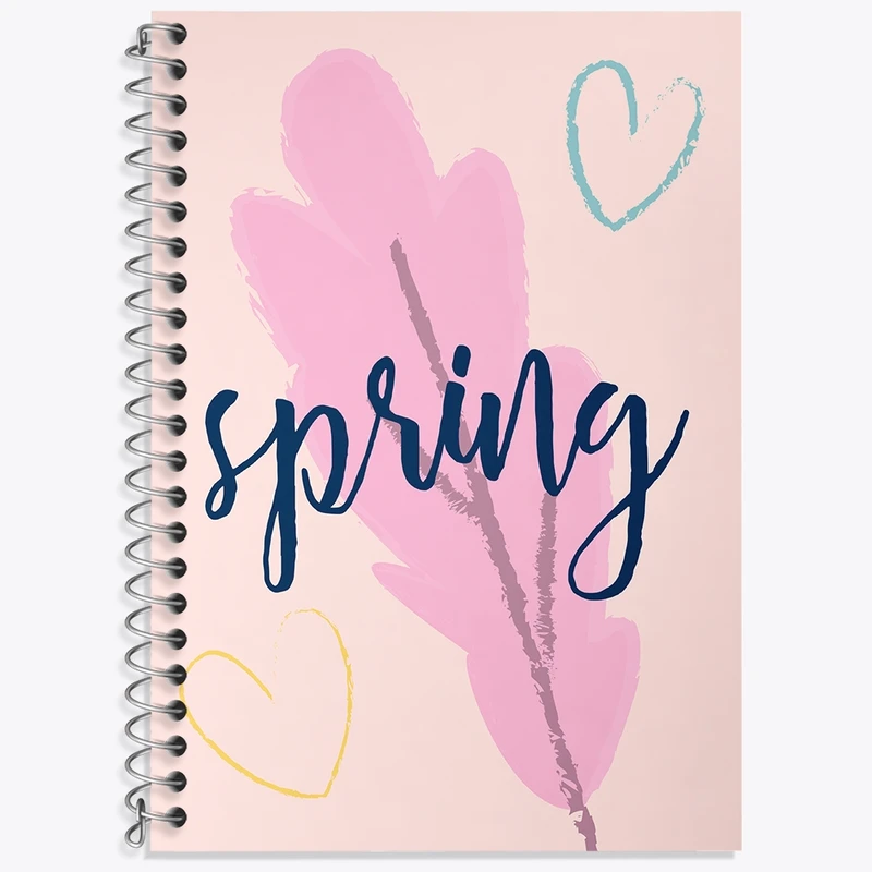 دفتر زبان 50 برگ خندالو مدل سه خط طرح بهار کد N294