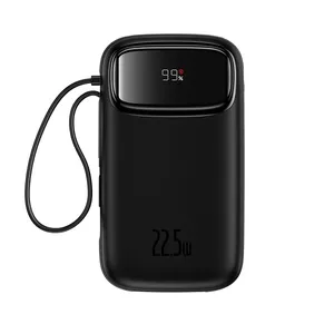 Besos power bank model 22.5W QPow2 Dual Cable capacity 10000 mAh