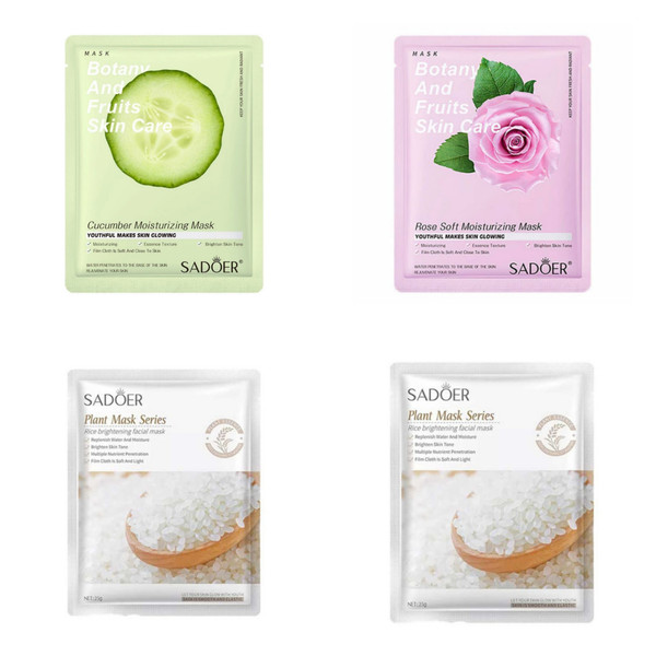 ماسک صورت سادور مدل نرم کننده و مرطوب کننده حجم 25 میلی لیتر بسته 4 عددی
