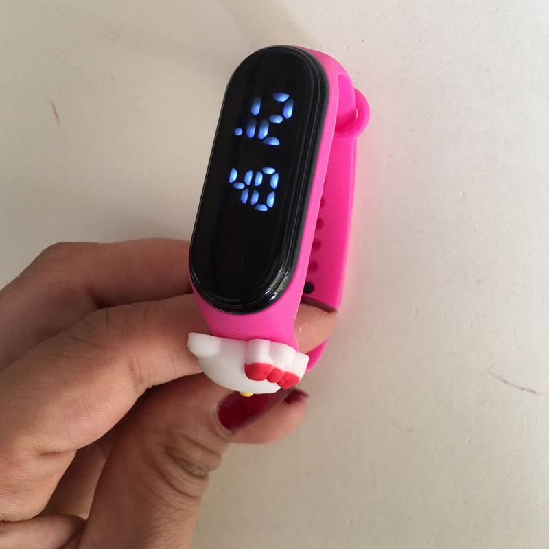 ساعت مچی دیجیتال دخترانه مدل لمسی ضد آب سیلیکونی مدل کیتی کد KITY PI N 55