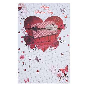 کارت پستال Paper Rose طرح Happy Valentine's Day شماره 001