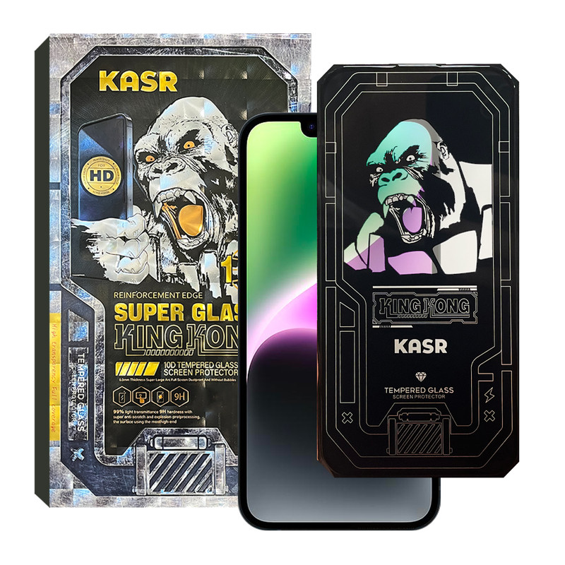 محافظ صفحه نمایش کینگ کونگ مدل SUPER GLASS 10D مناسب برای گوشی موبایل اپل iPhone 14