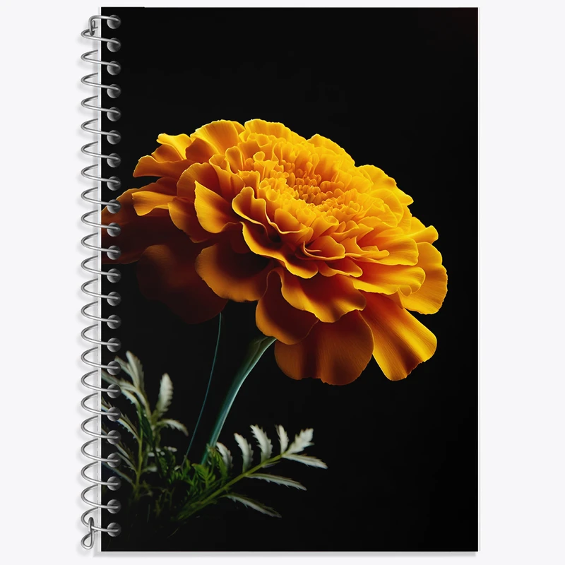 دفتر زبان 50 برگ خندالو مدل سه خط طرح گل زرد کد F6213