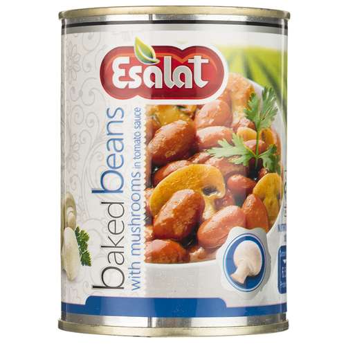 خوراک لوبیا چیتی با قارچ در سس گوجه فرنگی اصالت - 380 گرم