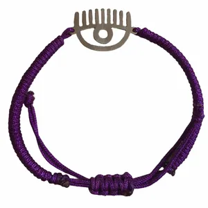 دستبند نقره زنانه مدل مژه