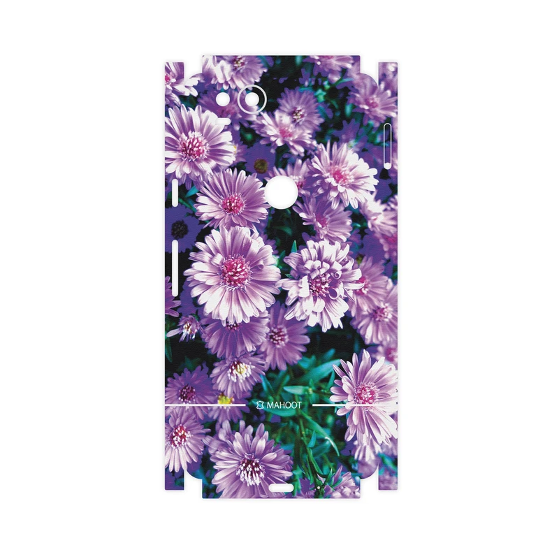 برچسب پوششی ماهوت مدل Purple-Flower-FullSkin مناسب برای گوشی موبایل گوگل Pixel 2