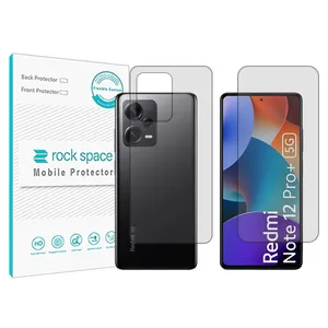Rockspace transparent screen protector HyGEL model suitable for Xiaomi Redmi Note 12 Pro Plus mobile phone with back protector
