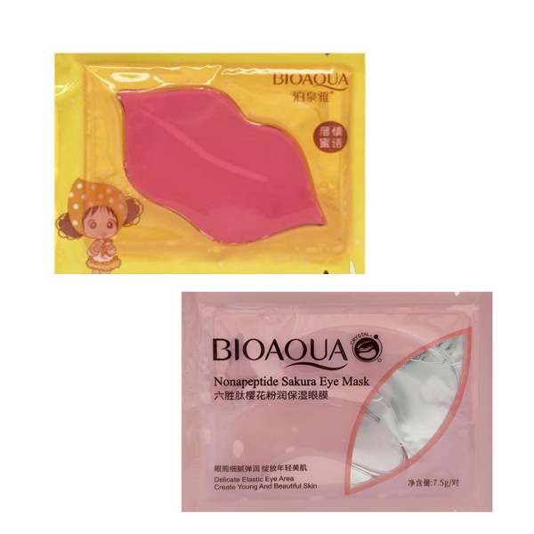 ماسک دور چشم بایوآکوا مدل Elastic وزن 7.5 گرم به همراه ماسک لب بایوآکوا مدل Semsami وزن 7.5 گرم ماسک دور چشم بایوآکوا مدل Elastic وزن 7.5 گرم به همراه ماسک لب بایوآکوا مدل Semsami وزن 7.5 گرم